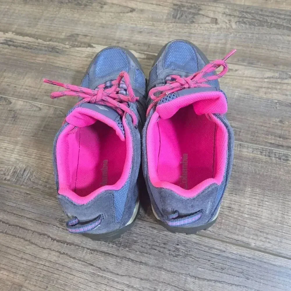 Columbia Redmond big girls youth sz 5 hiking shoes purple pink waterproof trail